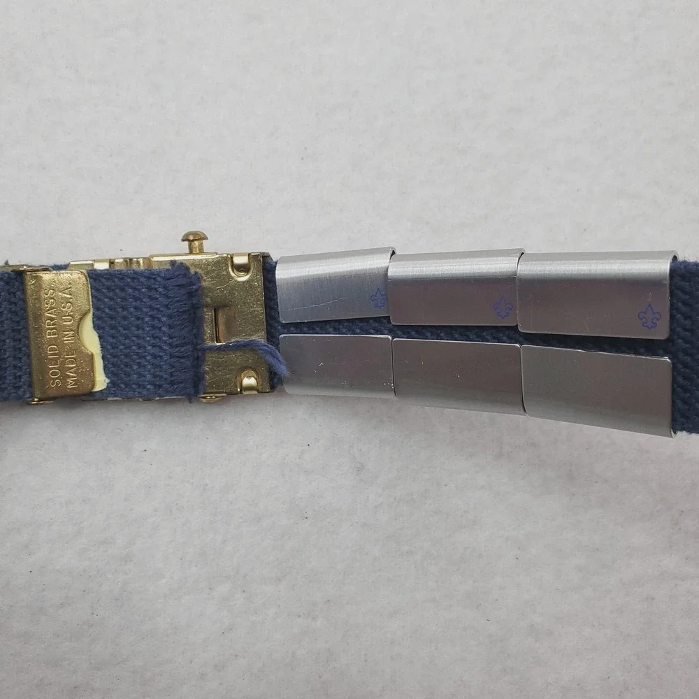 Boy Scouts Of America Belt Boys One Size Blue Web Brass Buckle Cub Scout